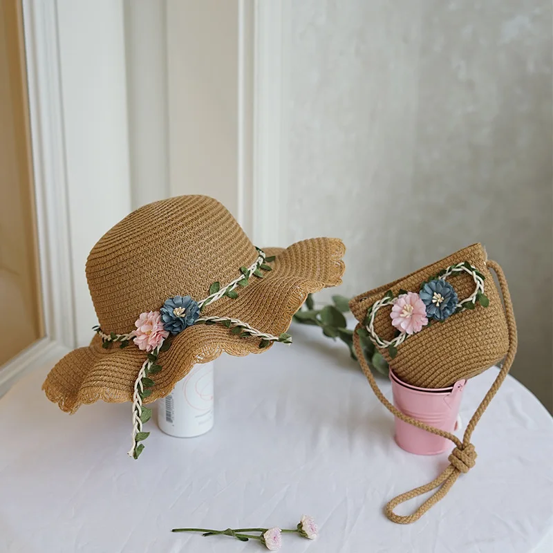 2020 новый стиль соломенная шляпа от солнца для девочек Милая принцесса в западном