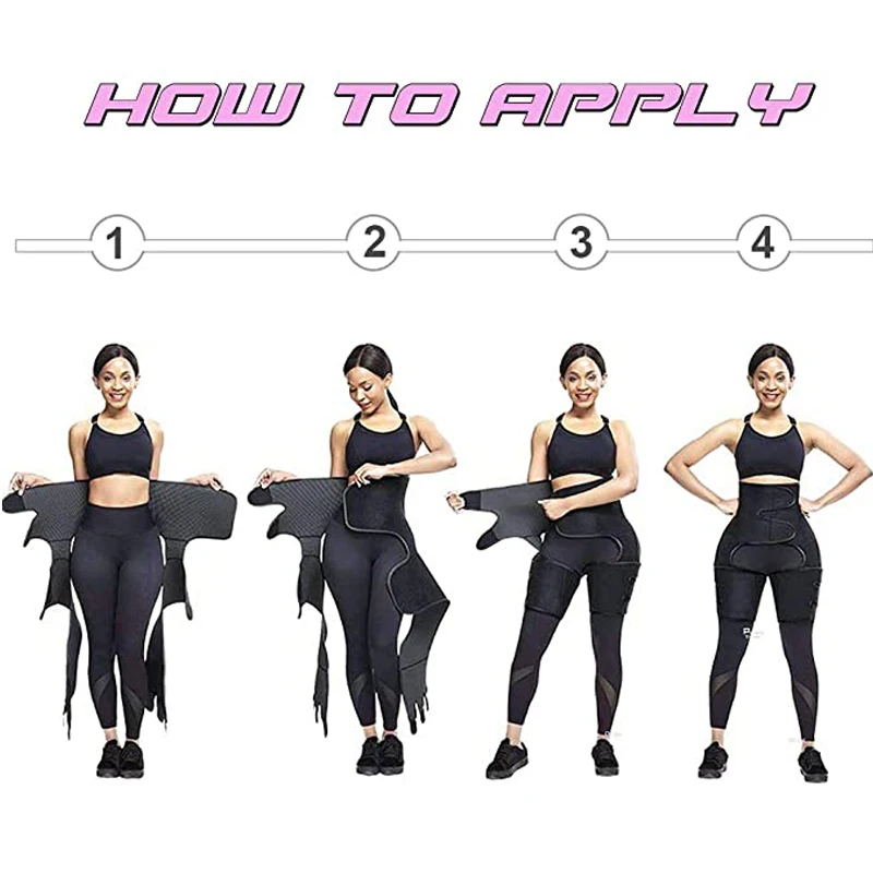 Neoprene Sweat Slim Thigh Trimmer Waist Trainer Leg Shapers Slender Slimming Belt Shapewear Muscles Band Weight Loss Body Shaper