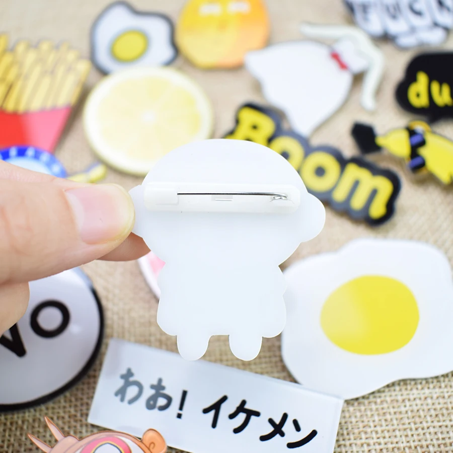 Модные милые аниме мультфильмы одежда акриловые значки заколки для одежды