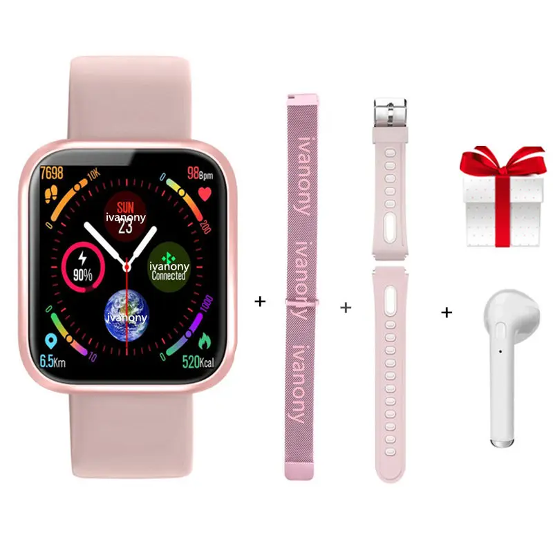D Smart Wristbadn Watch P70 Blood Pressure Heart Rate Monitor Women Men Sports Smartwatch For iphone Xiaomi VS IWO5 B57 S226 F8 - Цвет: D