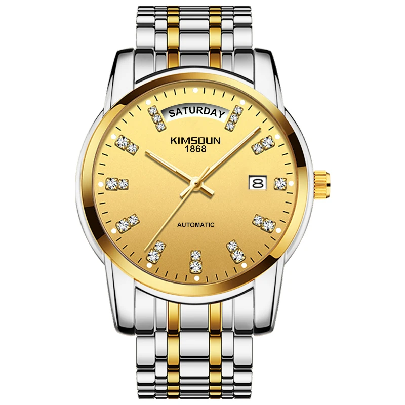 Часы KINSDUN мужские автоматические механические из нержавеющей стали|Мужские часы|