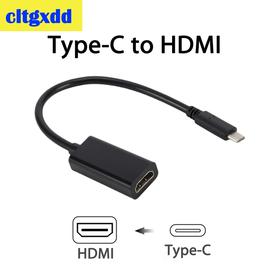 

cltgxdd USB Type C To Female HDMI-c 4K HD TV Cable Adapter For Phone Notebook Connected TV Monitor For For Huawei For Smasung S8