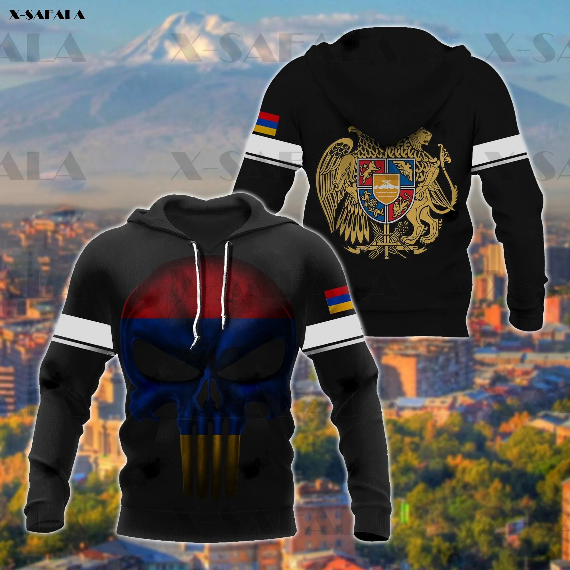 Камуфляжная маска-Ветеран с армейским флагом Америки толстовка на молнии 3D