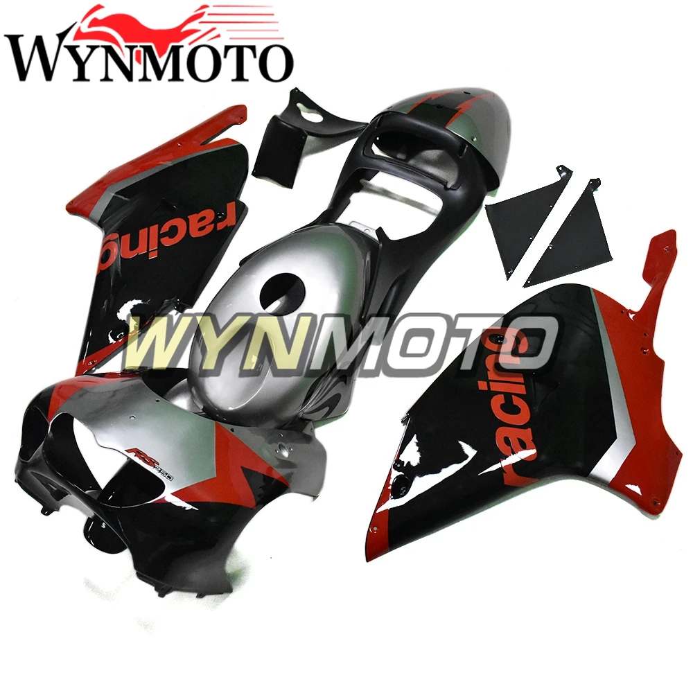 Красные серебристые и черные Обтекатели с гоночными наклейками для Aprilia RS250 1998 99 00