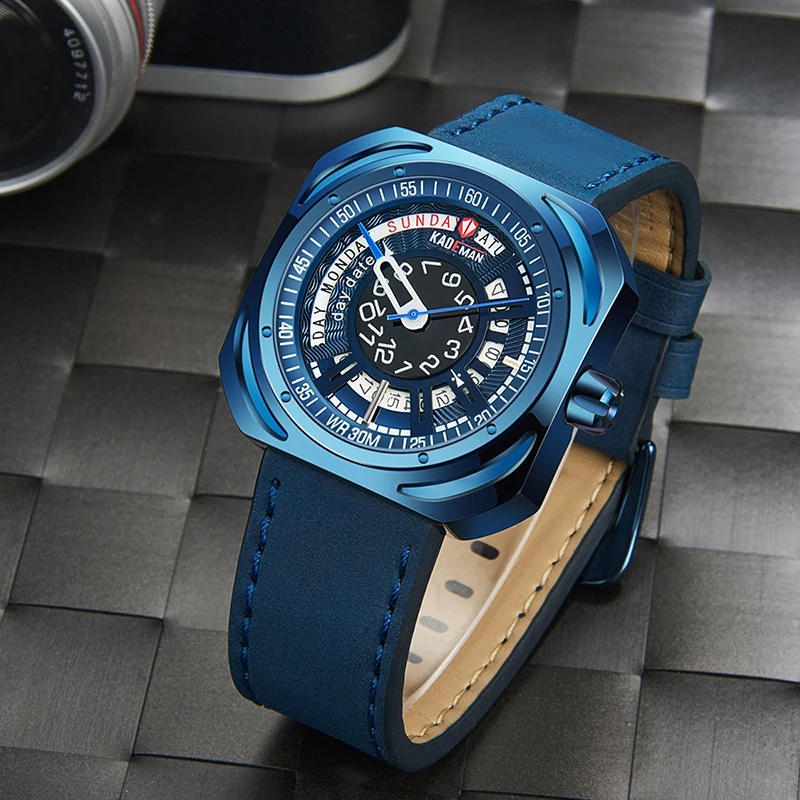 Часы наручные KADEMAN Мужские кварцевые модные деловые креативные спортивные