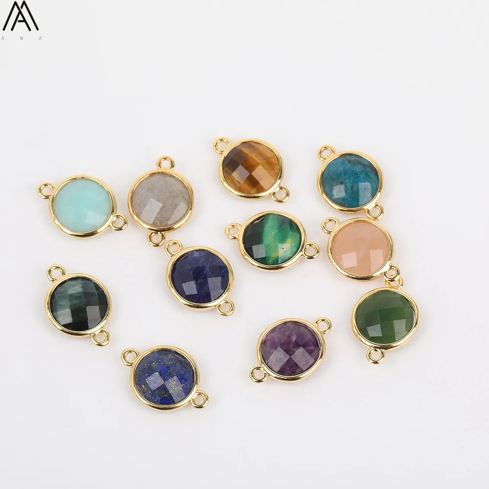 Random Sales Gold Color Round Natural Amethysts Quartz Labradorite Stone Beads Bracelcet Making DIY Jewelry Findings LY-46AMAJ | Украшения