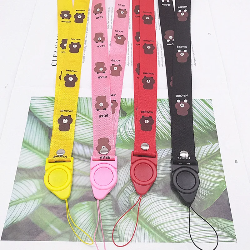 1 шт. милый мультфильм шеи ремень шнурок для ключей ID карты мобильный телефон