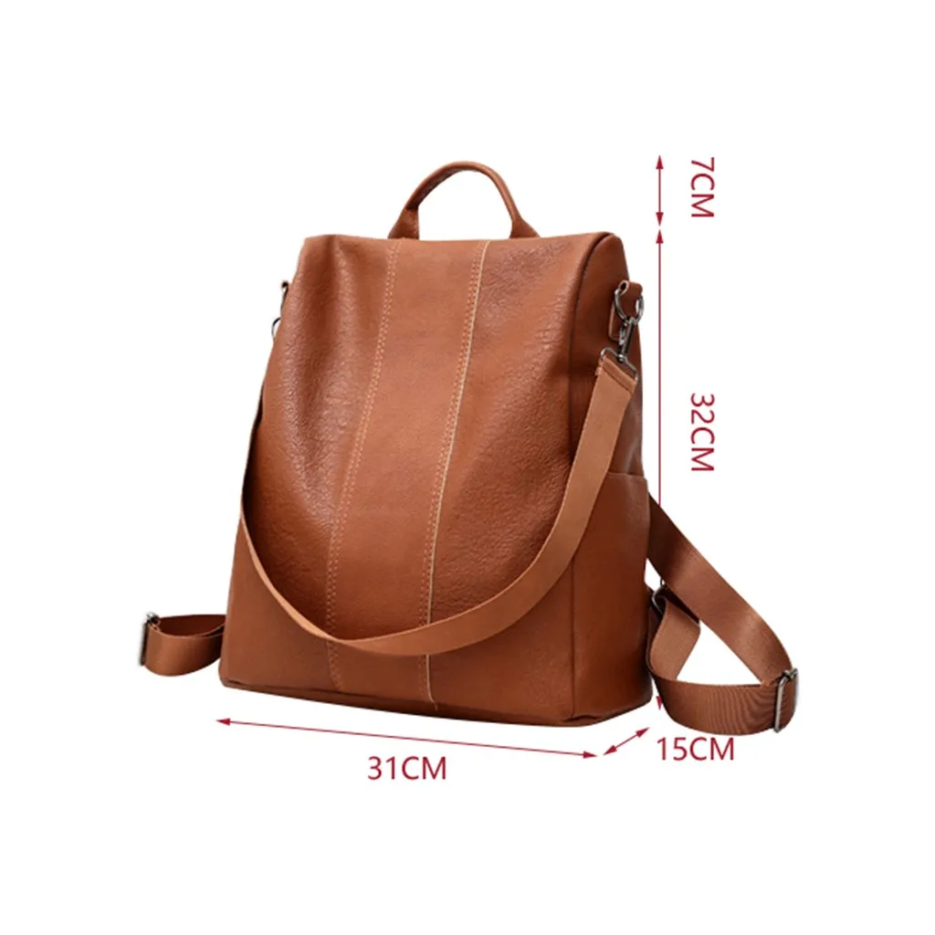 

Backpack Woman Anti-theft Backpack Bag Casual Wild Soft Leather Dual-use Small Backpack Women Mochila Feminina #45