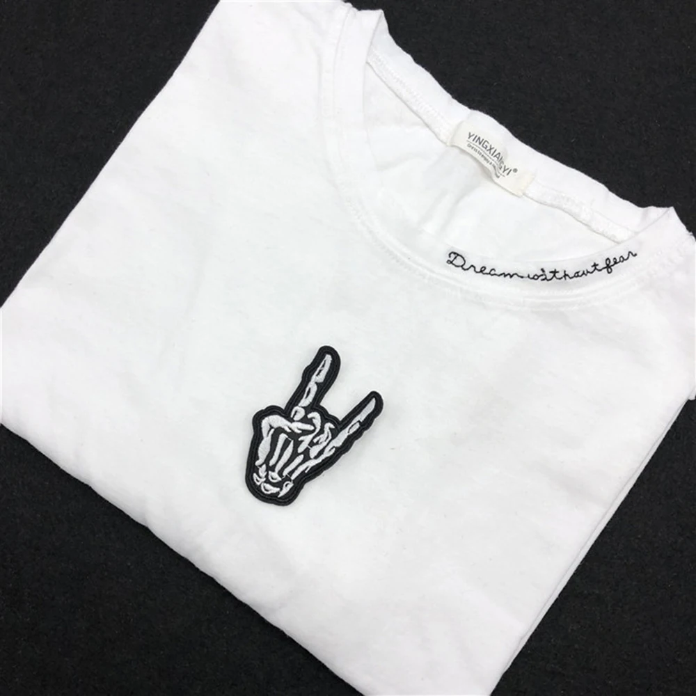 Креативные нашивки в виде бутылки океана с розами Железная шляпа футболка