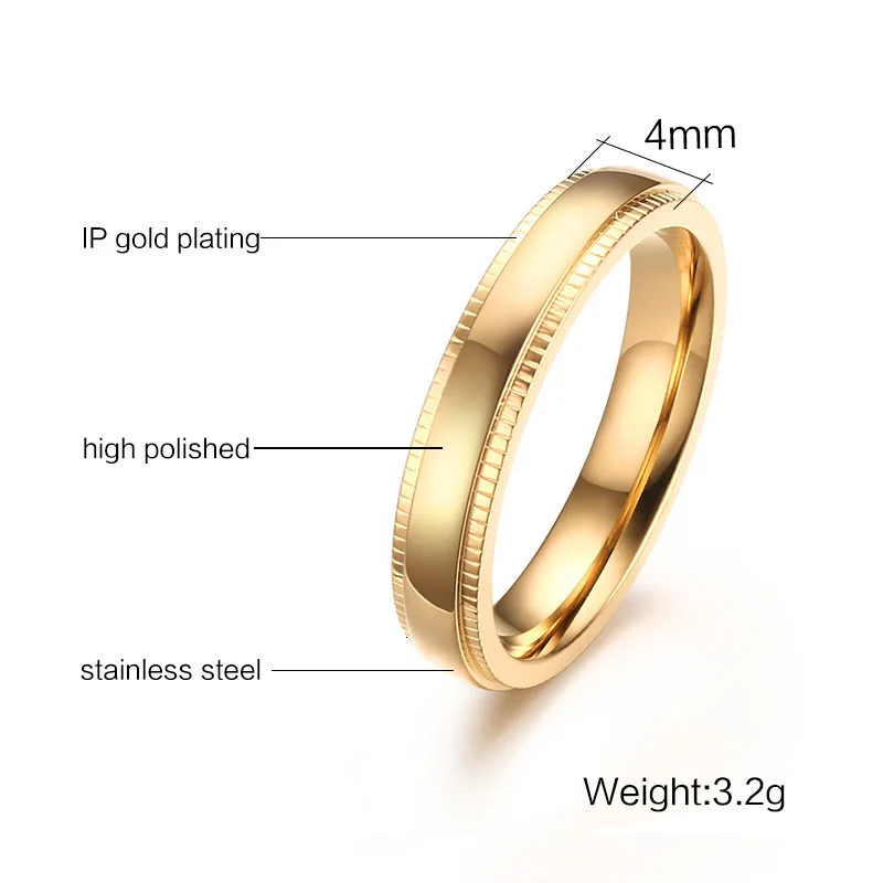 Vnox мужское кольцо с мизинцем золотого цвета из нержавеющей стали anillo masculino мужские ювелирные изделия