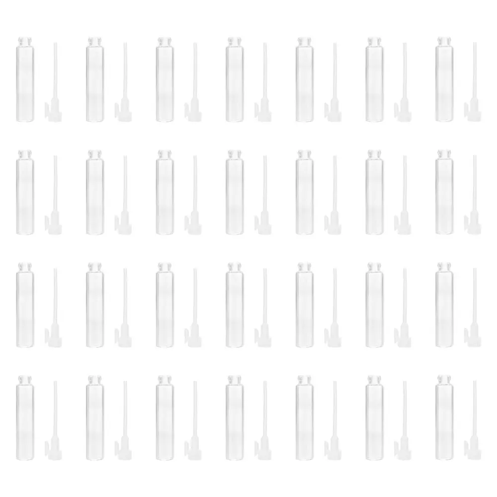 

50pcs 2ml Essential Oil Bottles Portable Perfume Bottles Glass Bottles (White)