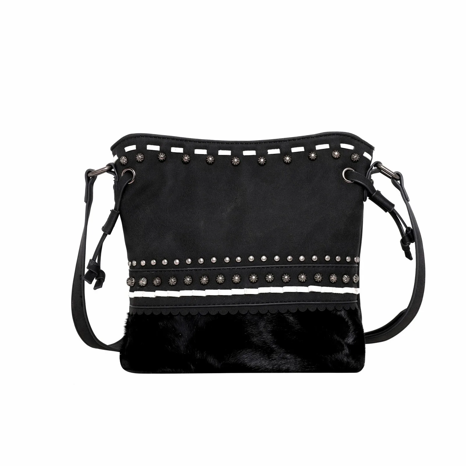 

Ladies Fashion Retro Genuine Hair-On Cowhide Leather Crossbody Bag