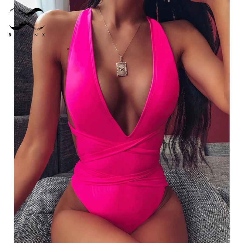 Сексуальный Бразильский бикини 2020 Женский Белый боди летний купальник слитный