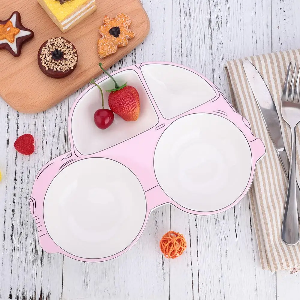Baby Car Shape Ceramic Feeding Plate Children's Cute Creative Household Dinnerware Fruit Snack Breakfast Dinner Plates|Блюдца и