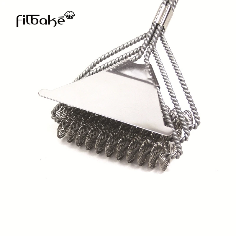 Щетка для чистки барбекю не прилипающая щетина из нержавеющей стали прочные