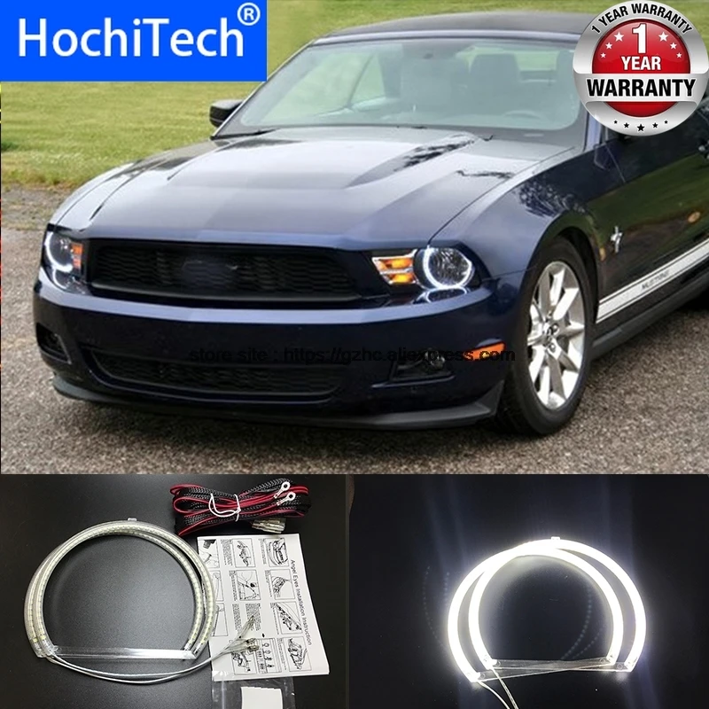 

HochiTech Ultra bright SMD white LED angel eyes 2500LM 12V halo ring kit daytime running light DRL for ford mustang 2010-2012