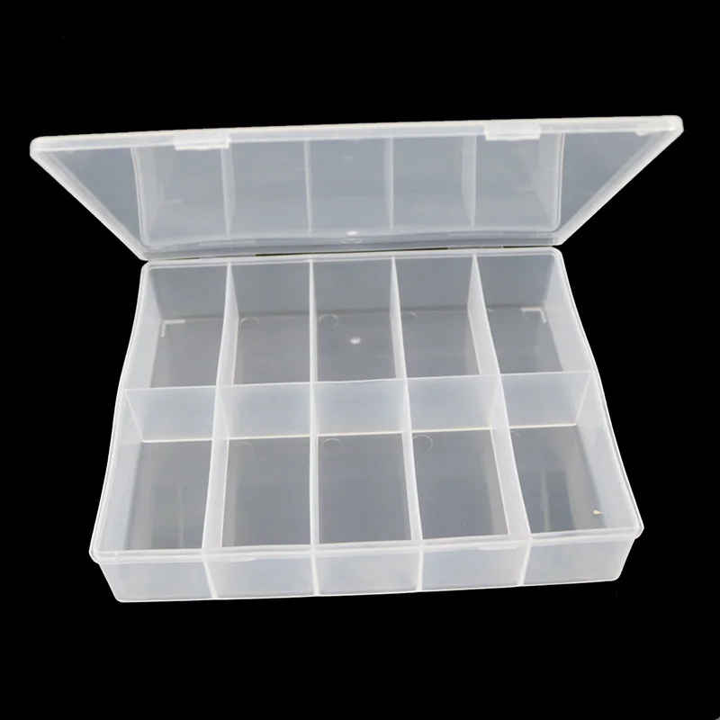 Прозрачная пластиковая рыболовная приманка большой емкости 10 ячеек легкая и