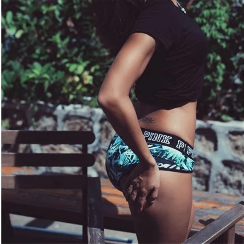 Сексуальное нижнее белье женское розовые хлопковые трусики бикини с цветными