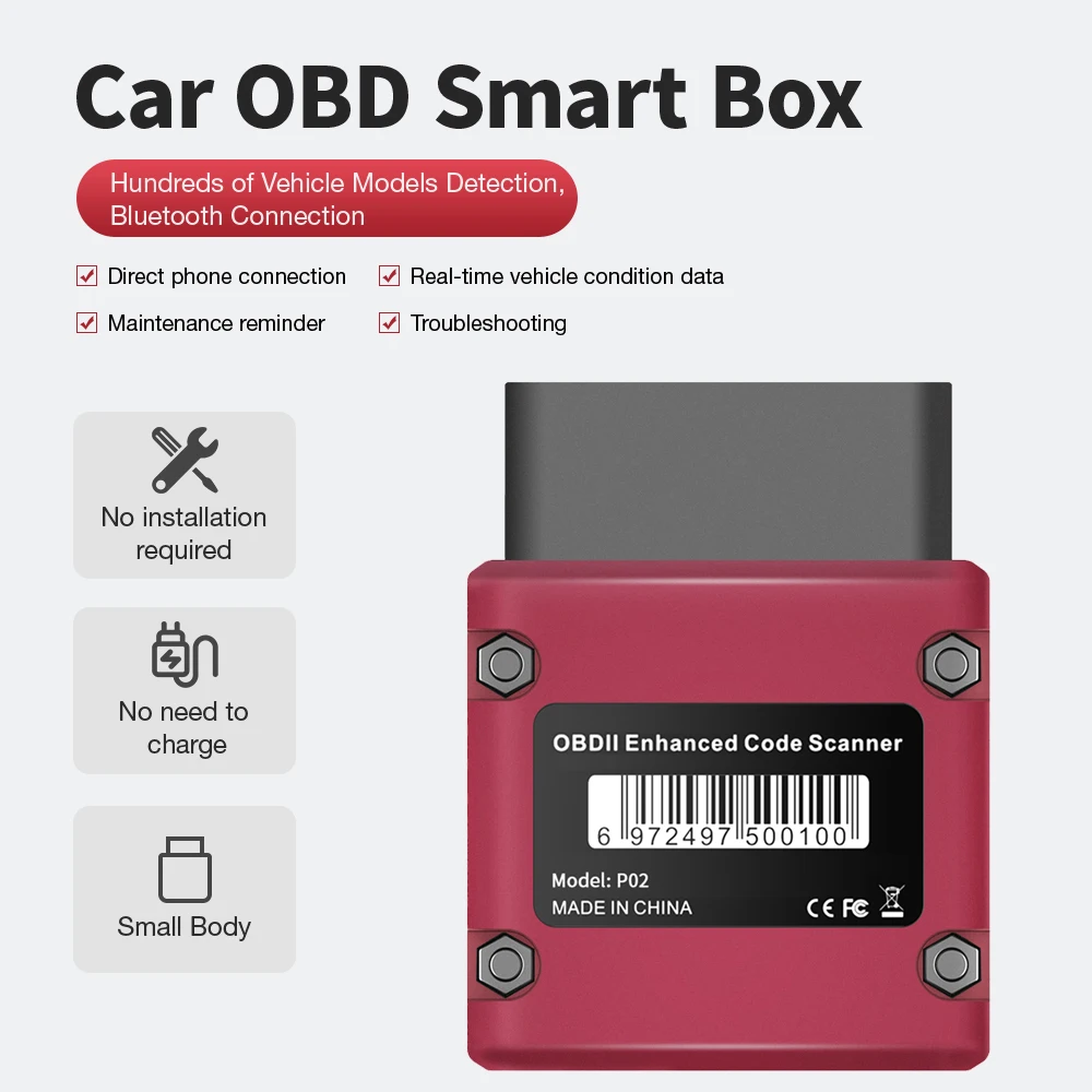 Автомобильный диагностический сканер P02 ELM327 V1.5 OBD2 PIC18F25K80 Bluetooth ELM 327 OBD инструмент