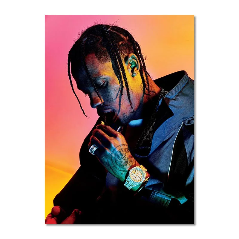 

Modern Travis Scott Rapper Wall Art Canvas Painting Picture Poster and Print Gallery Home Decor