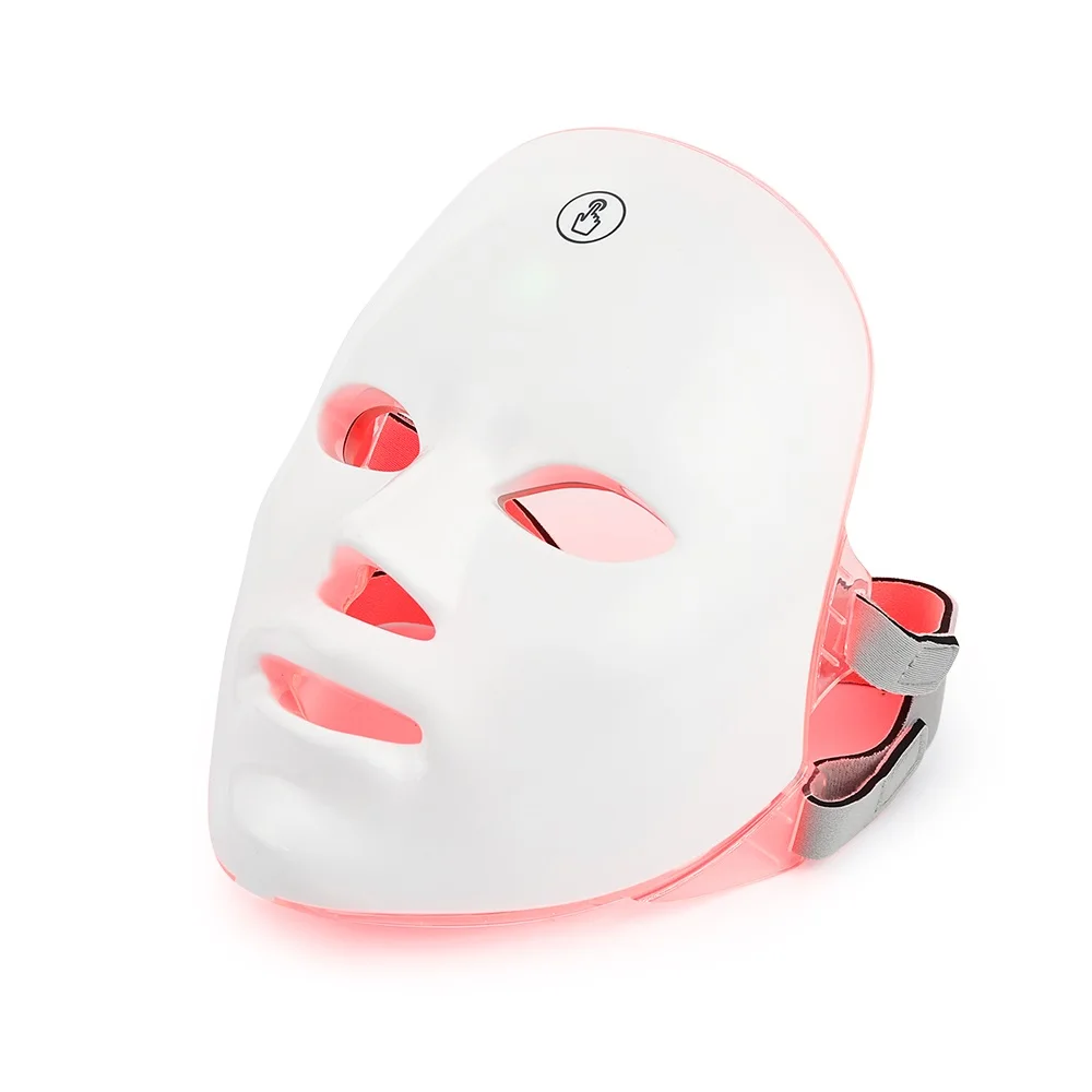 

7 Colors LED Facial Mask Photon Therapy Skin Rejuvenation Anti Acne Wrinkle Removal Photodynamic LED Facial Mask Wireless Use