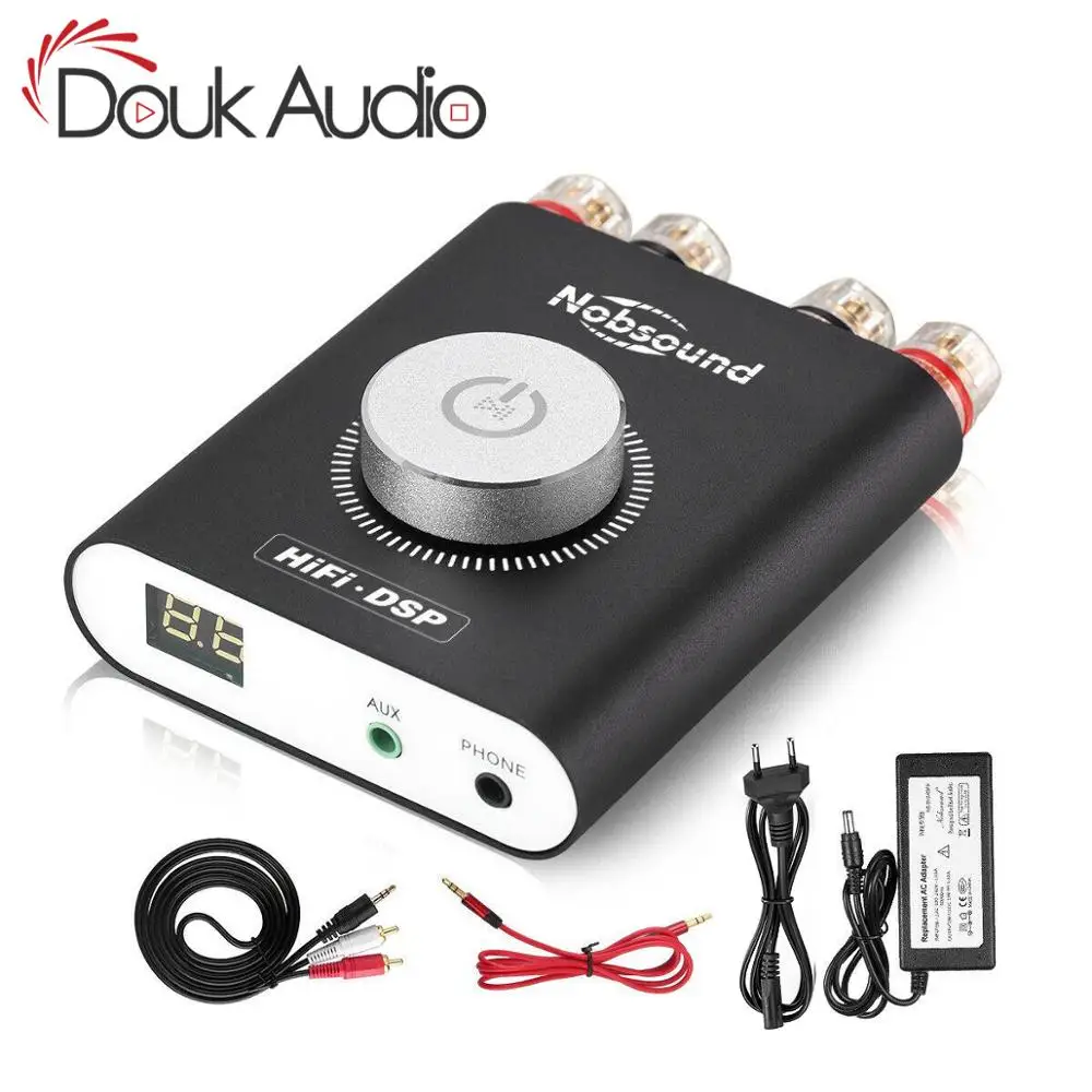 Douk аудио HiFi NS-20G Мини Bluetooth 4,2 TPA3116 цифровой усилитель мощности Hifi DSP стерео усилитель для наушников 100 Вт+ 100 Вт с адаптером