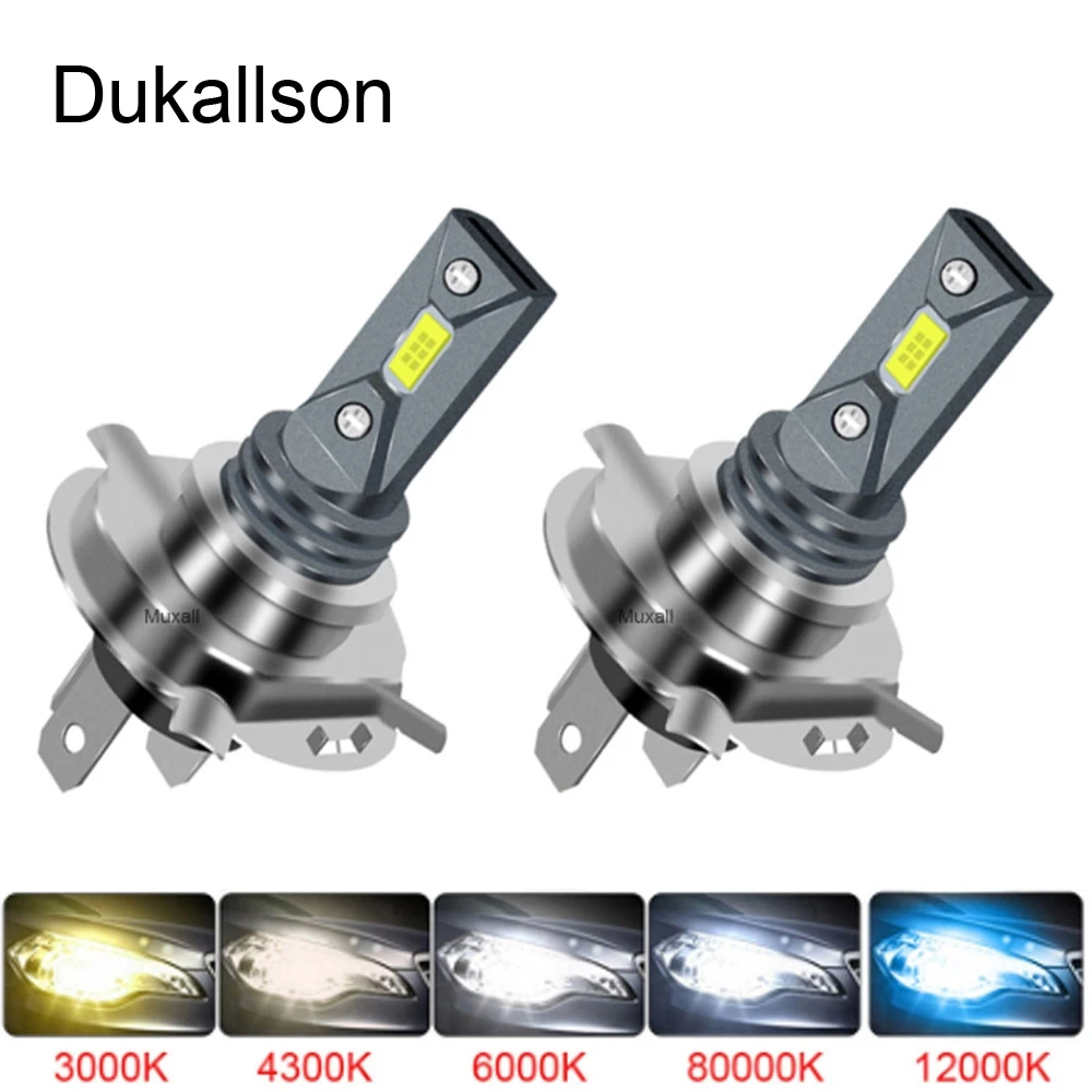 2 шт., Автомобильные светодиодные лампы H1 H3 H11 H16 H6 H7 H4 4300 лм 6500 К 12 В 24 В