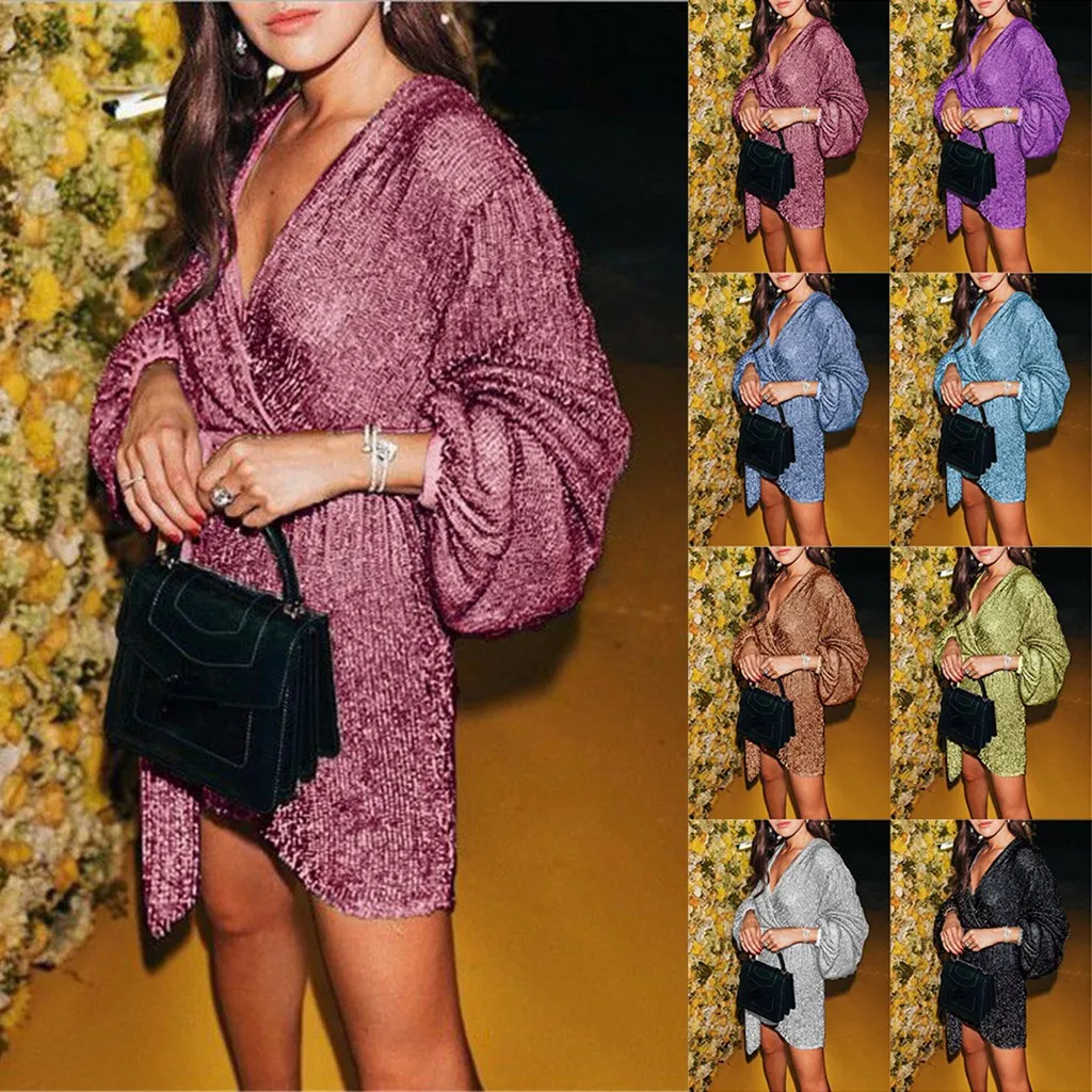 Женское облегающее платье с баской однотонное Асимметричное мини длинным