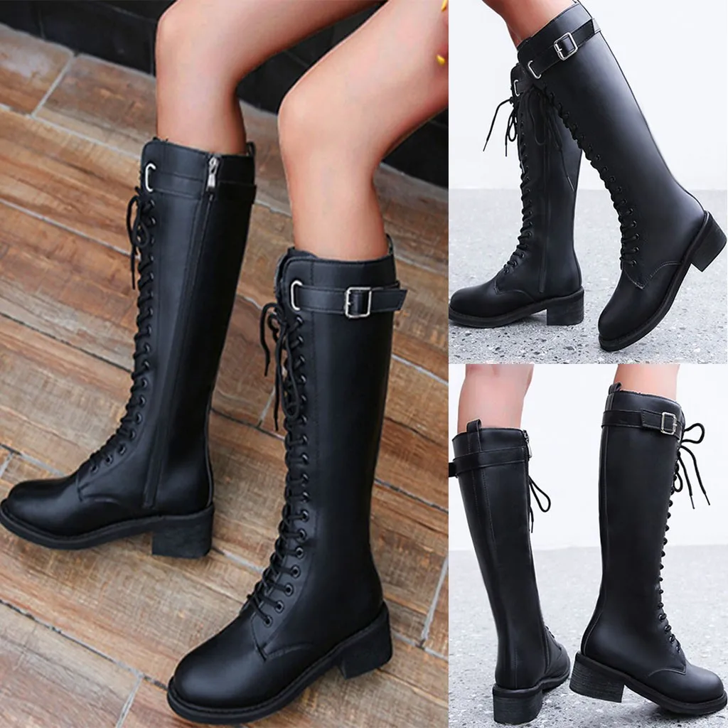 

2020 Women Over The Knee High Boots Hoof Heels Winter Shoes Round Toe Sexy Elastic Fabric Women Boots Size 35-40 93