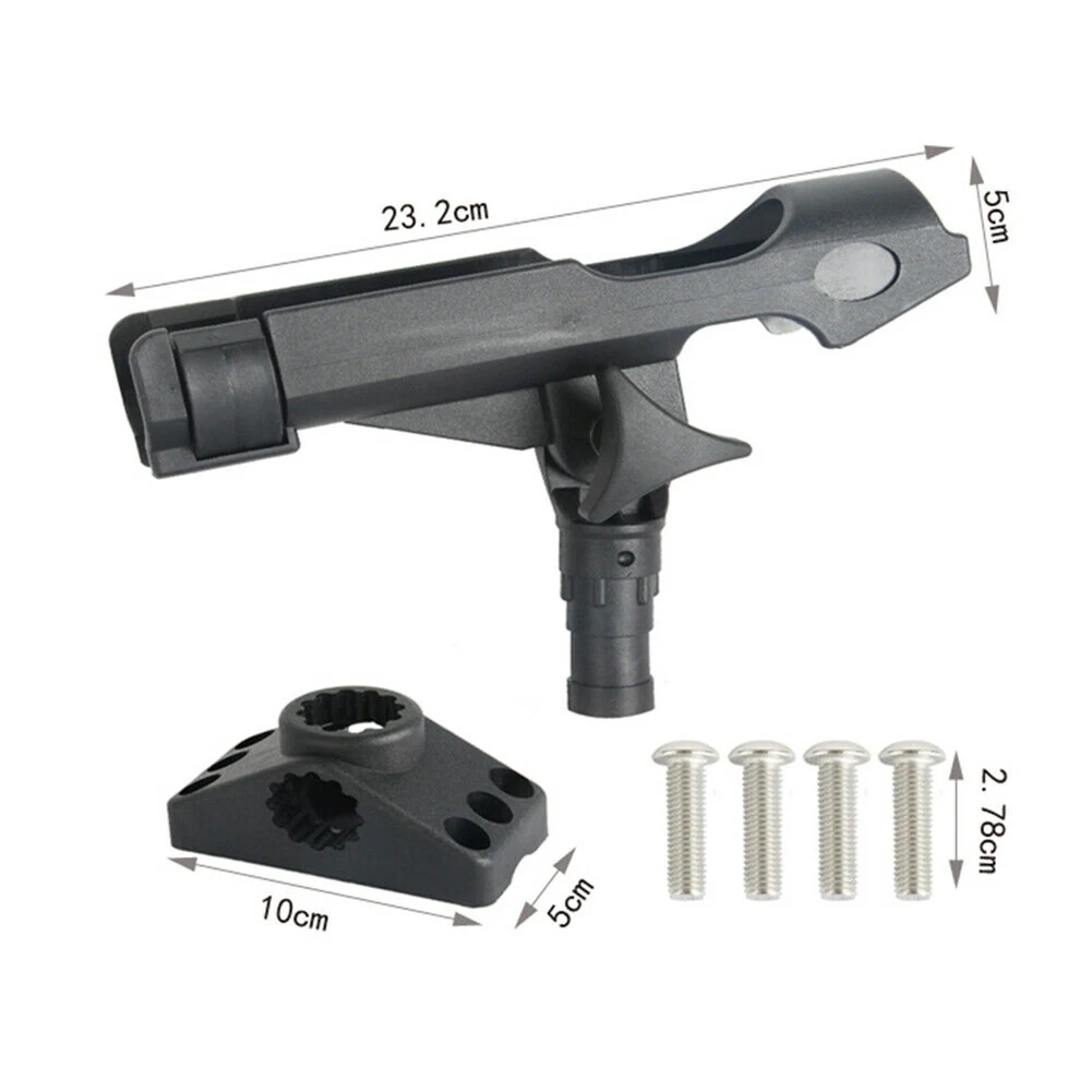 

High Quality 360 Degree Rotation Adjustable Fishing Rod Pole Mount Stand Bracket Holder for Kayak Canoe Boat Fishing Rod Base Bracket X85