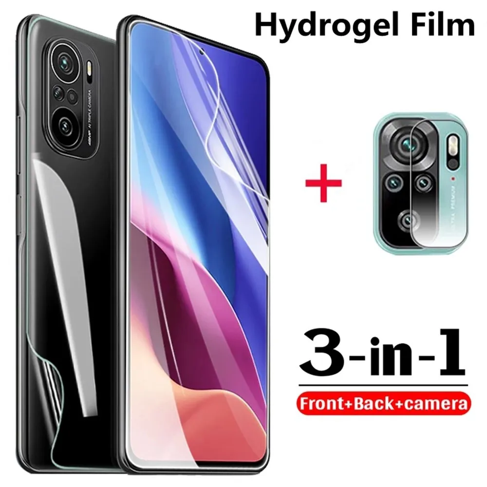 Гидрогелевая пленка для Xiaomi Redmi Note 10 11 Lite защитная на переднюю и заднюю панель Poco X4