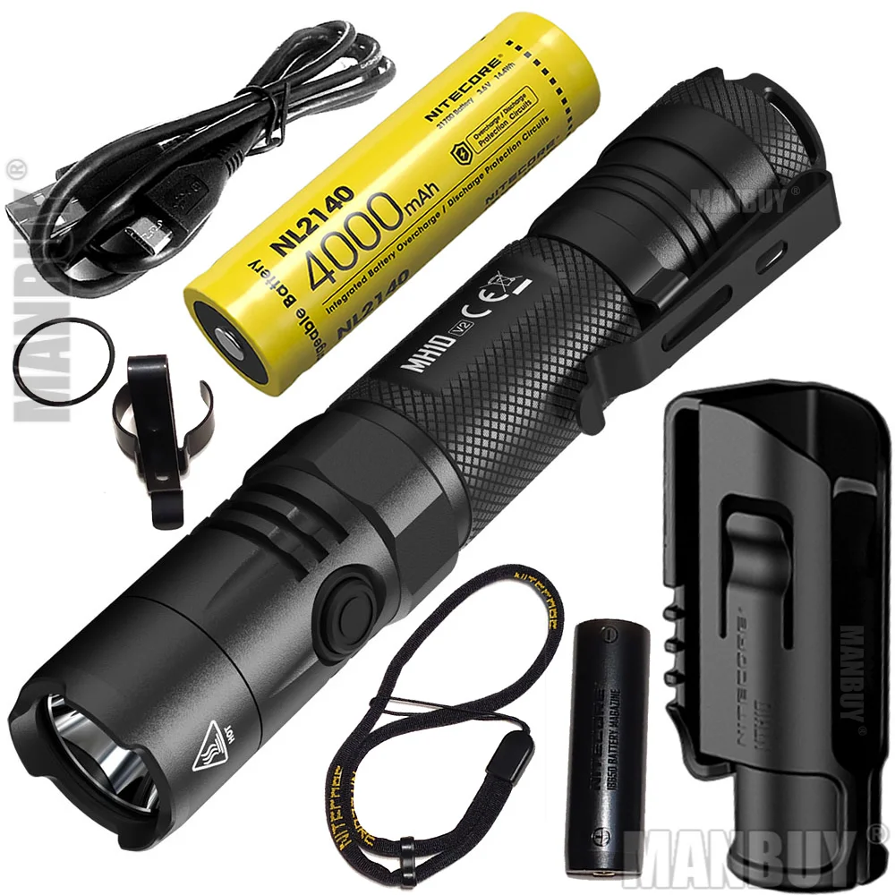 Многофункциональный Гибридный СВЕТОДИОДНЫЙ фонарик Nitecore MH10 V2 1200 люмен Cree XP-L2 V6