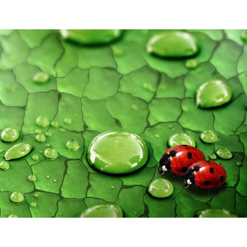 Божья коровка Зеленый пейзаж Diy живопись вышивка крестиком мозаика бусины Декор