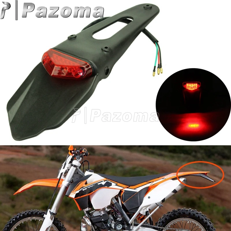 12V мотоцикл светодиодный тормозной фонарь светильник заднее крыло MX эндуро