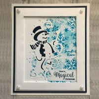 christmas snowman metal cutting dies stencils craft scrapbooking photo paper card making embossing home decor