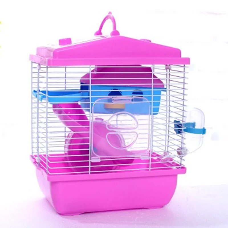 AsyPets клетка для домашних животных хомяк домик с прозрачным Skylight двухслойный дом