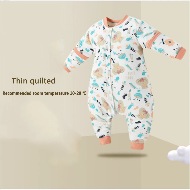 

Happy Flute Latest Cotton Sleeping Bag Recommend 10-20 ℃ Long Sleeve Cartoon Split Leg Summer Fit 0~7 Year Baby