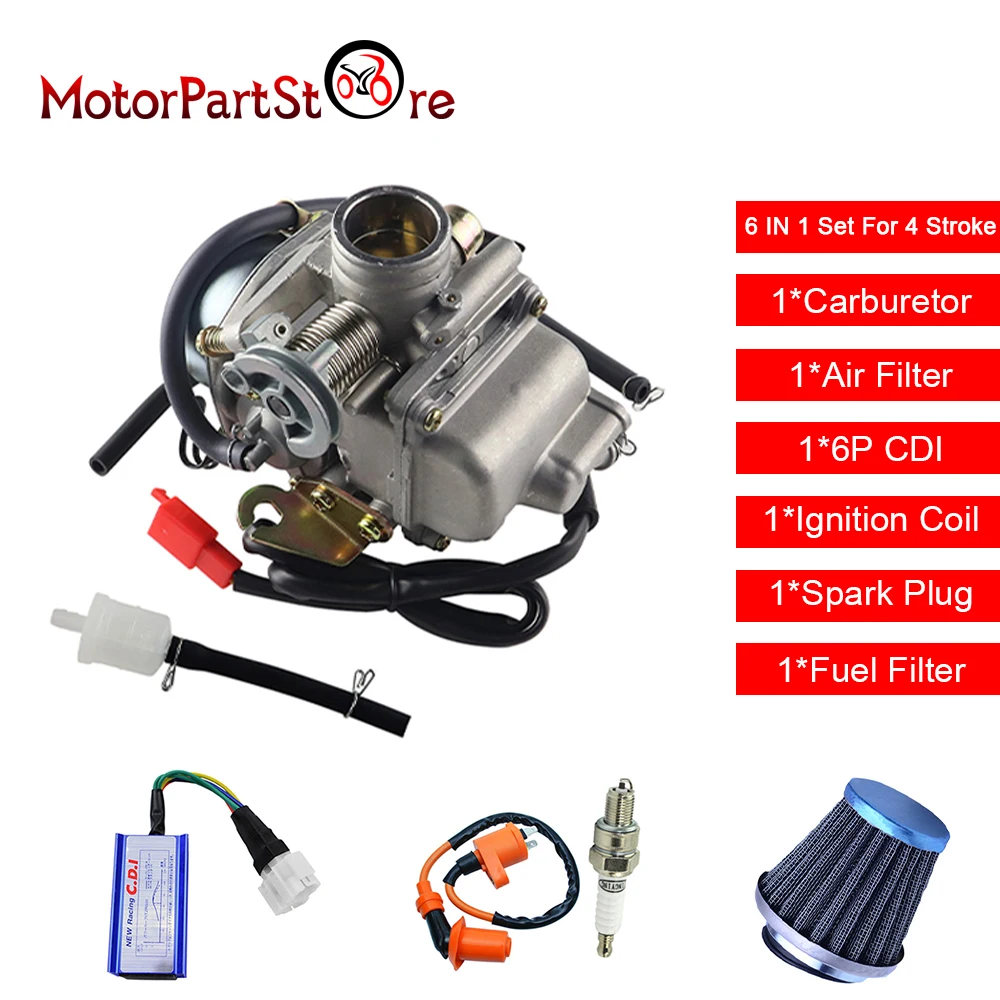 Горячая продажа 24 мм Карбюратор с гоночной АС CDI катушка зажигания воздушный