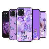 purple flower butterfly for samsung m02 m31 s m60s m40 m30 m21 m20 m10 s m62 m12 f52 note 20 ultra 10 pro plus 8 9 phone case