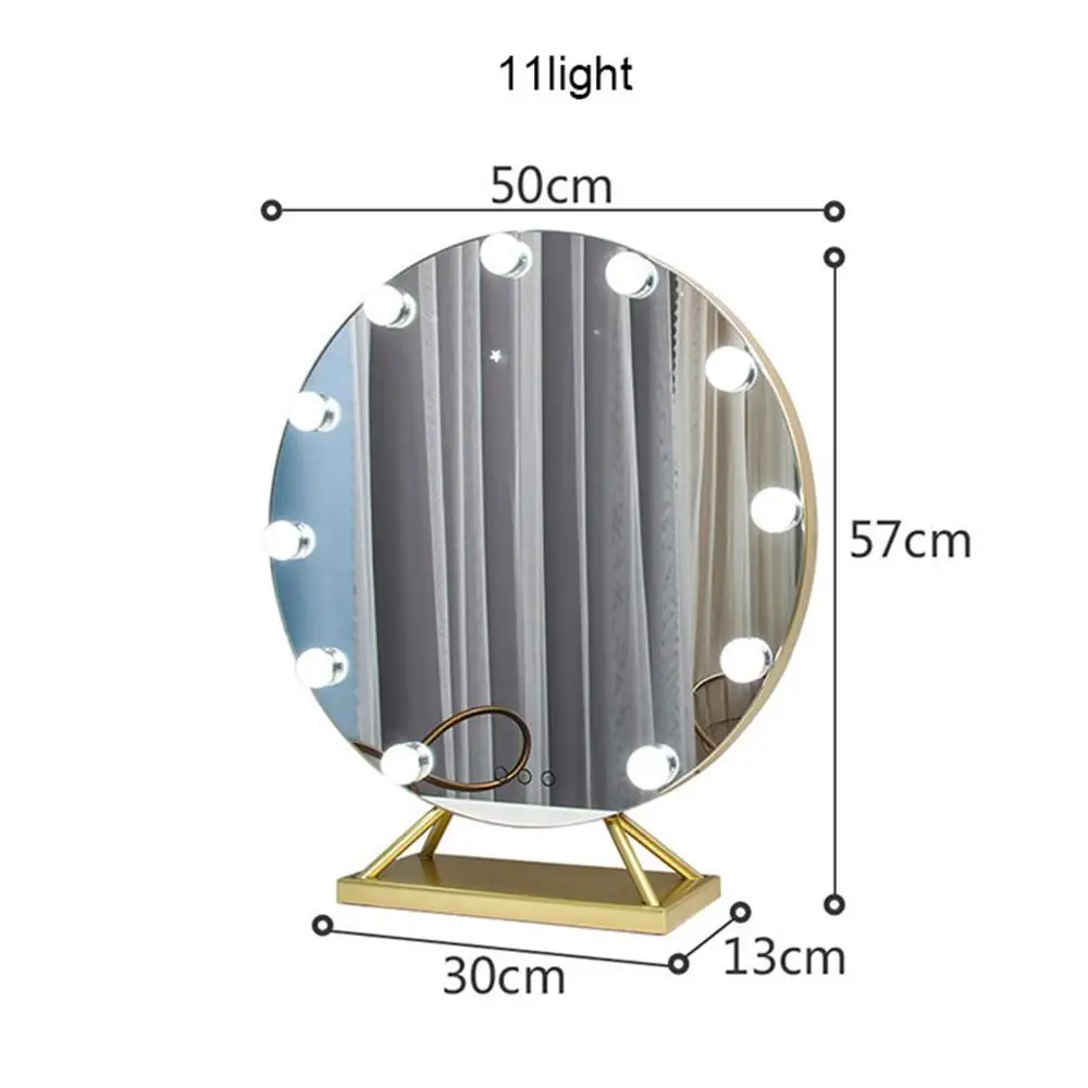 Сенсорный экран с регулируемой яркостью туалетное зеркало подсветкой Голливуд