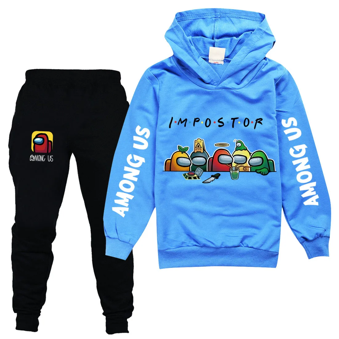 

Kids Anime Game Impostor Clothing Boys Among Us Clothes Sets Spring Autumn Children Cartoon Girls Sportswear Hooded Tracksuits