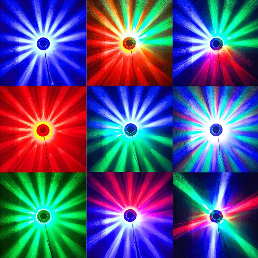 

Mini 48 LEDs 8W RGB Sunflower Laser Projector Lighting Disco Stage Light Bar DJ Sound Background Wall Light Christmas Party Lamp