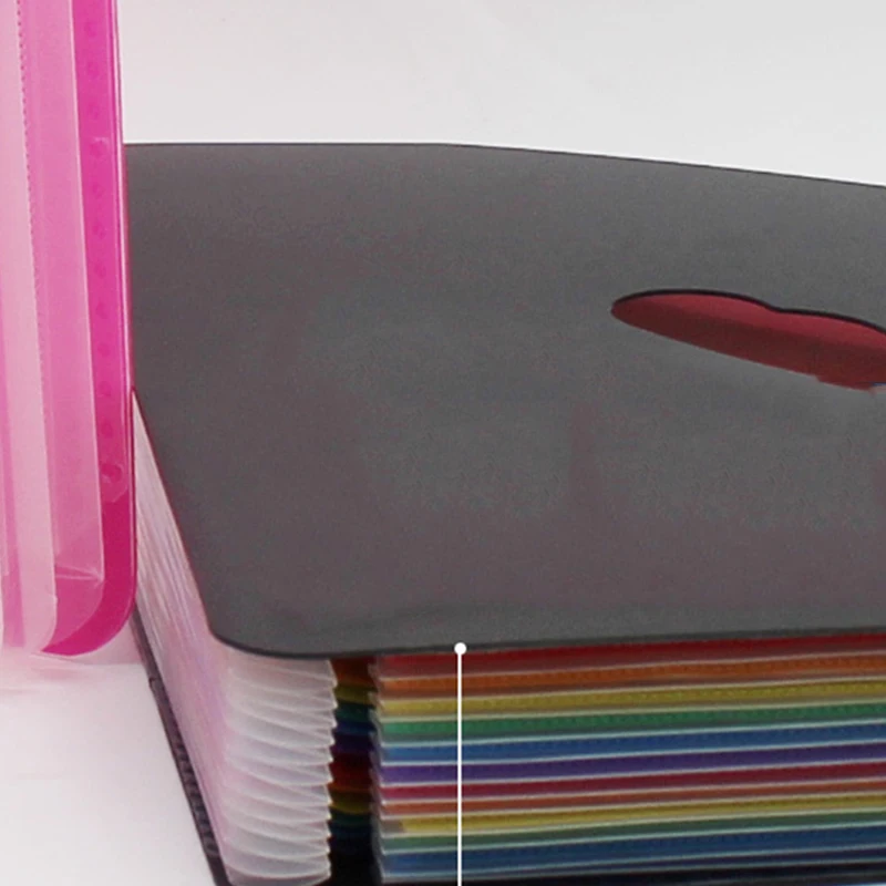 

Erectable Expanding Wallet Rainbow Folder Document Manager Folder Assistance Office 12-Grid Pack File Folder A4
