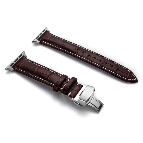 2 Кожаный ремешок для apple watch 4 5 44 мм 40 мм iwatch 42 мм 38 мм apple watch 4 3 2 1 Аксессуары Бабочка Пряжка браслет - Цвет ремешка: 2