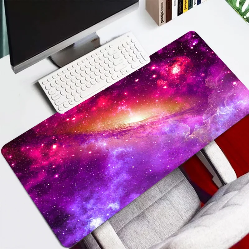 

Galaxy Mouse Pad Gaming Accessories Space Milky Way Carpet PC Gamer Completo Computer Varmilo Keyboard Desk Mat CS GO Mousepad