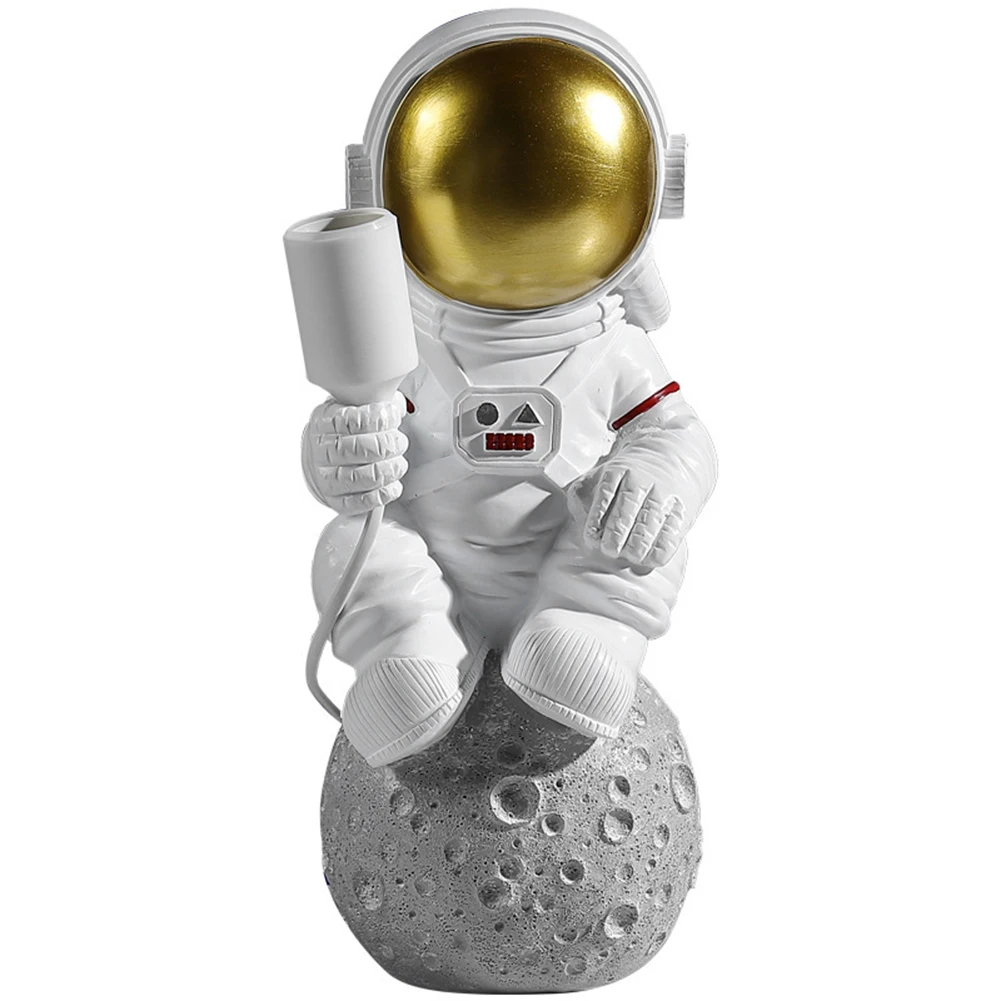 

Astronaut Model Night Light Resin Spaceman Figure Craft Bedroom Bedside Table Lamp Ornament Kids Room Aesthetic Decoration