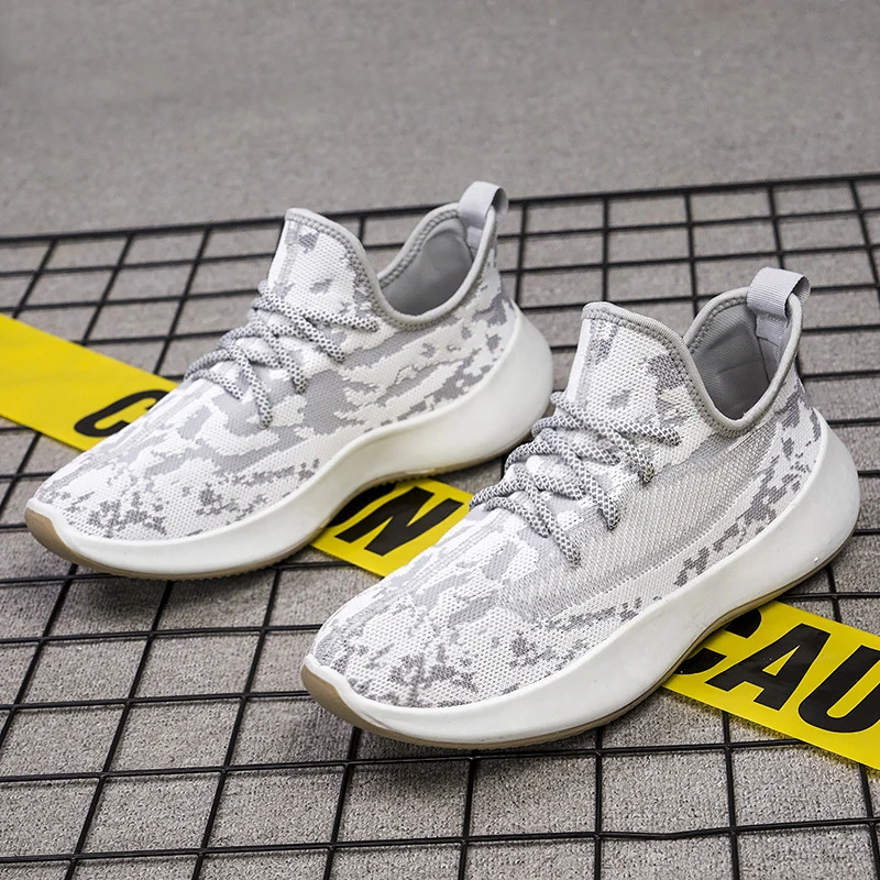 2020 Новая мужская обувь трикотажные кроссовки мужские клиновидные теннисные для