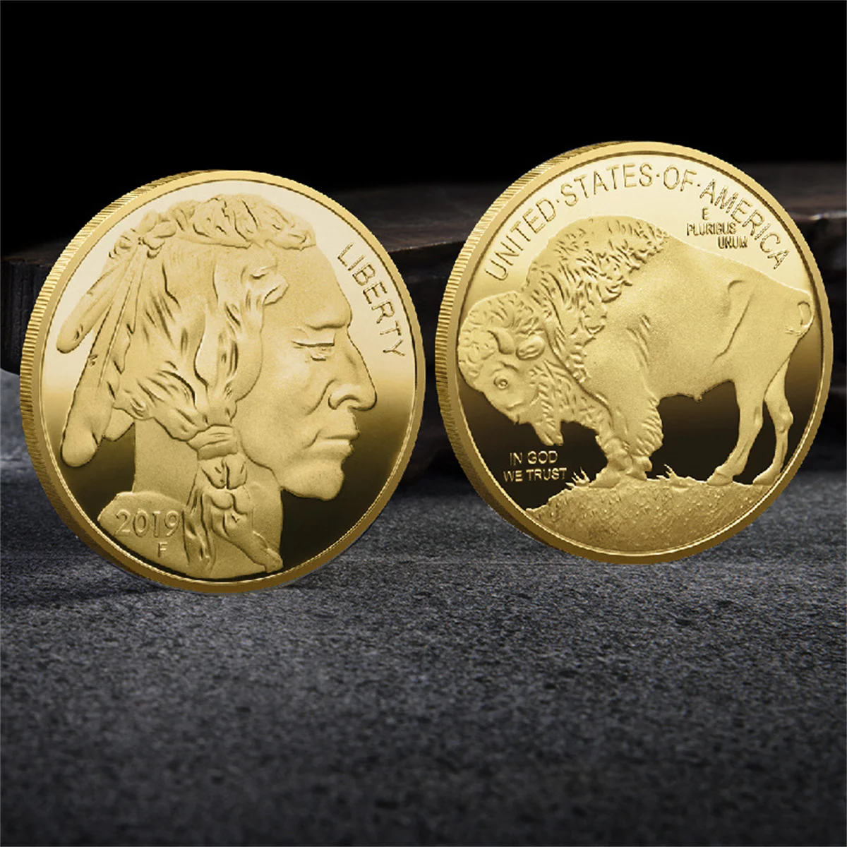 

2019-2021 American Bison Gold Coin Silver Coin Commemorative Coins Collection Crafts Home Decoration US Coins