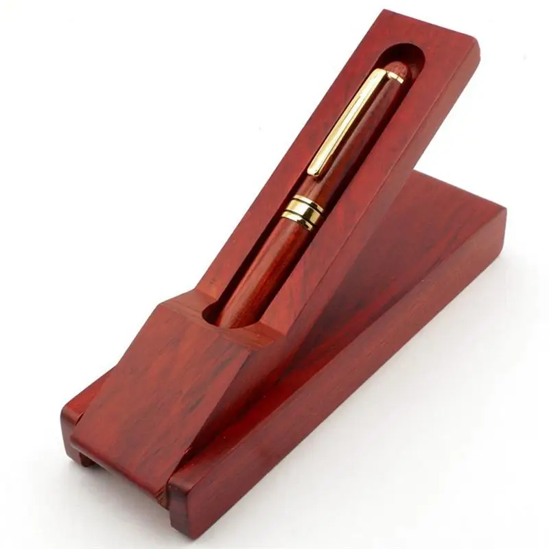 

1Pc Wooden Stationery Box Elegant Single Pen Case Office Pen Box