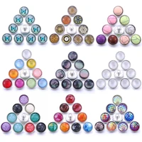10pcslot mixed 12mm glass snap button jewelry fit snap bracelet earrings necklace for 12mm snap buttons jewellery
